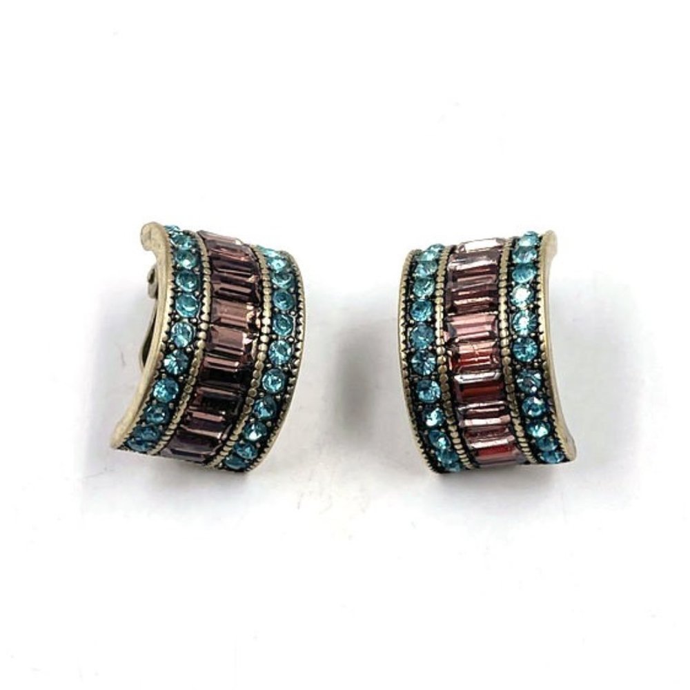 Heidi Daus Crystal Hoop Clip On Earrings